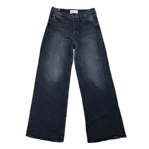 Mother Superior The Ditcher Roller Sneak Wide Leg Jeans Size 28 Grey Black USA